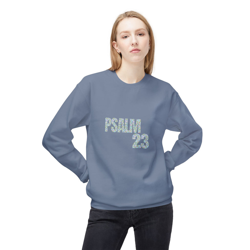 Psalm 23 Unisex Fleece Crewneck Sweatshirt