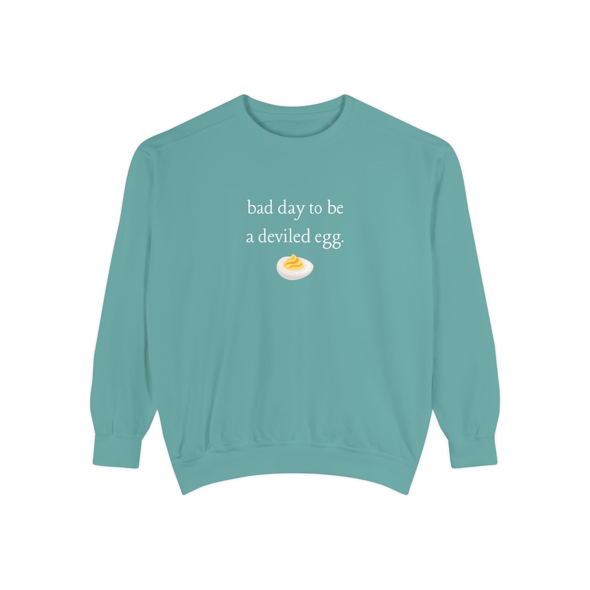Bad Day To Be A Deviled Egg Graphic Sweatshirt — Cozy Crewneck