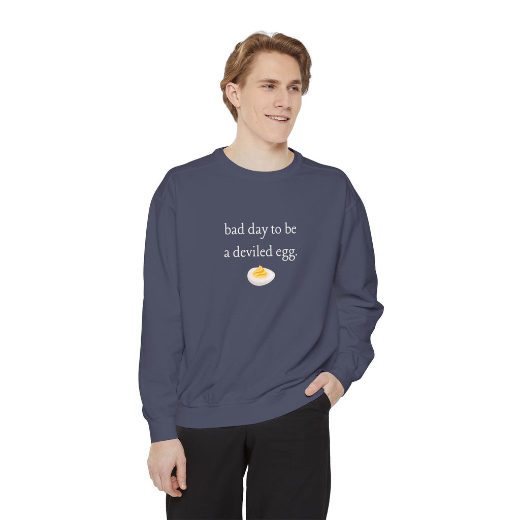 Bad Day To Be A Deviled Egg Graphic Sweatshirt — Cozy Crewneck