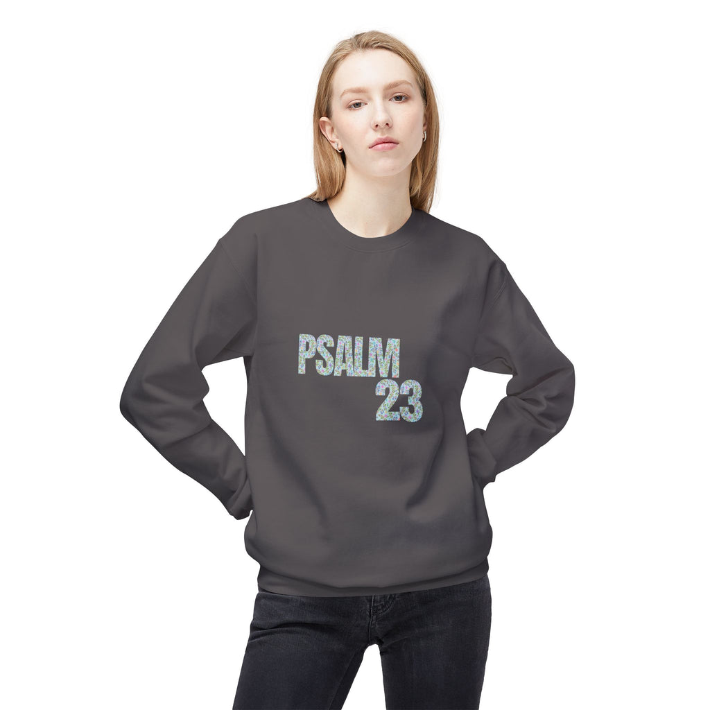 Psalm 23 Unisex Fleece Crewneck Sweatshirt