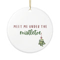 Mistletoe Ceramic Ornament – “Meet Me Under the Mistletoe” Christmas Decoration