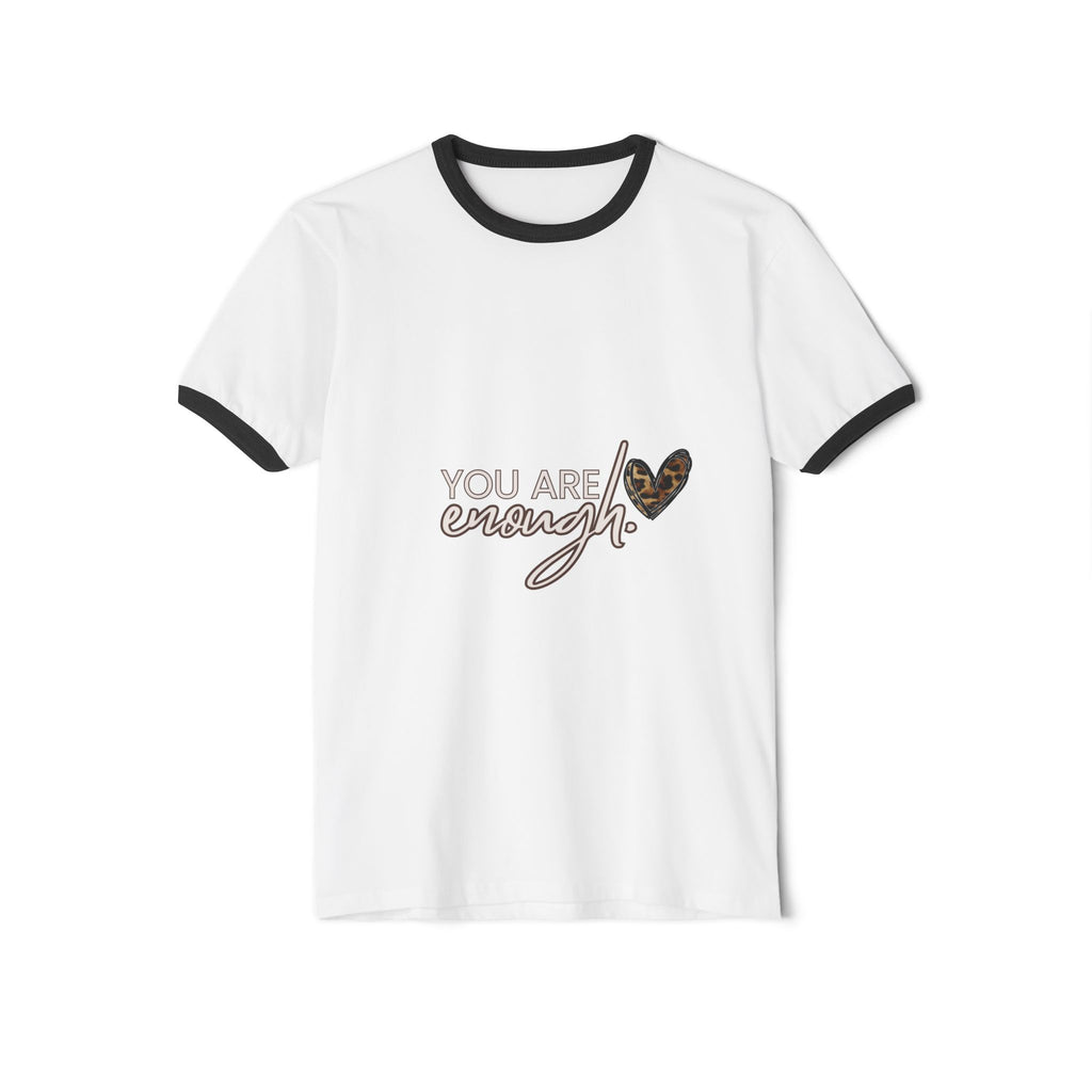 You Are Enough Cheetah Heart Ringer T