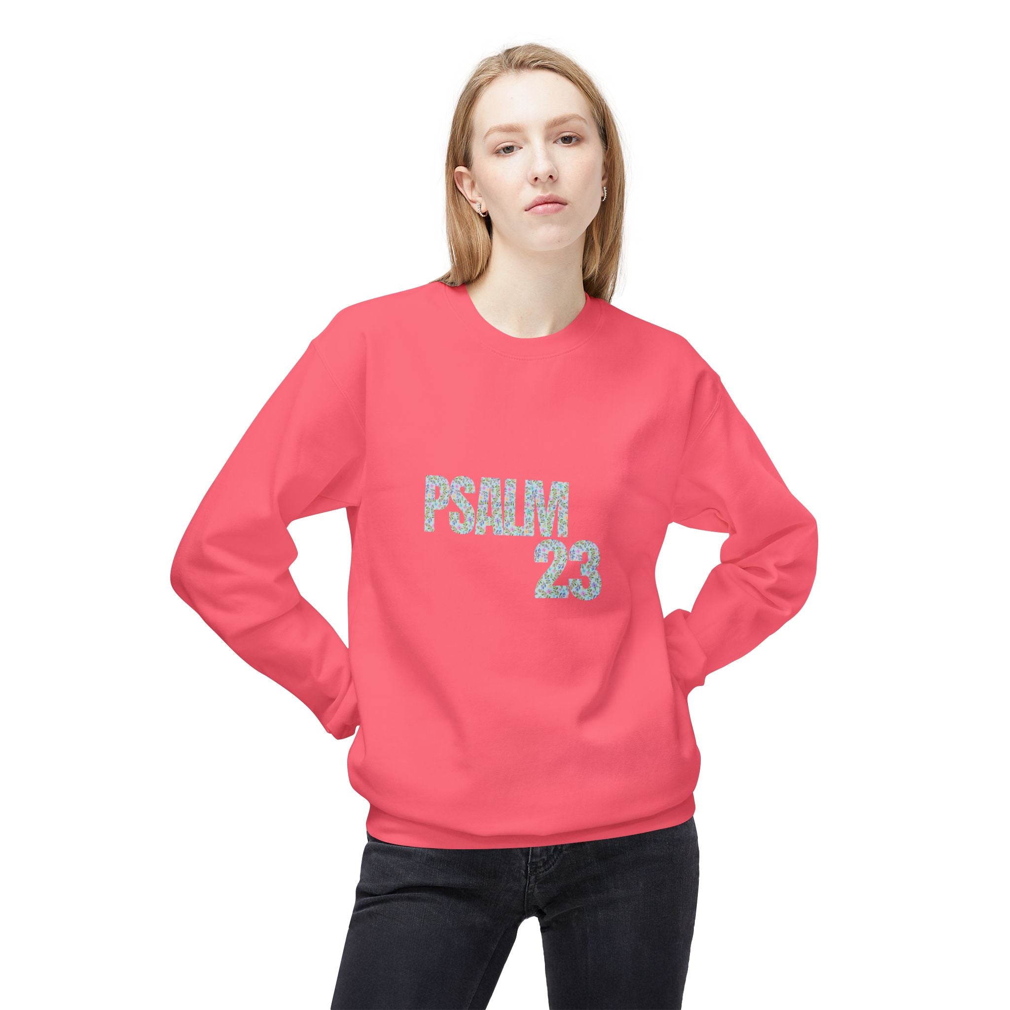 Psalm 23 Unisex Fleece Crewneck Sweatshirt