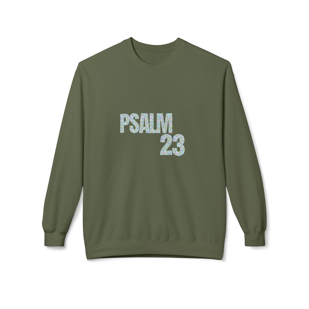 Psalm 23 Unisex Fleece Crewneck Sweatshirt