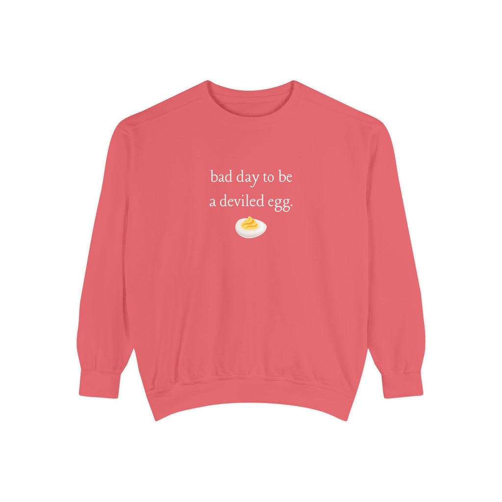 Bad Day To Be A Deviled Egg Graphic Sweatshirt — Cozy Crewneck