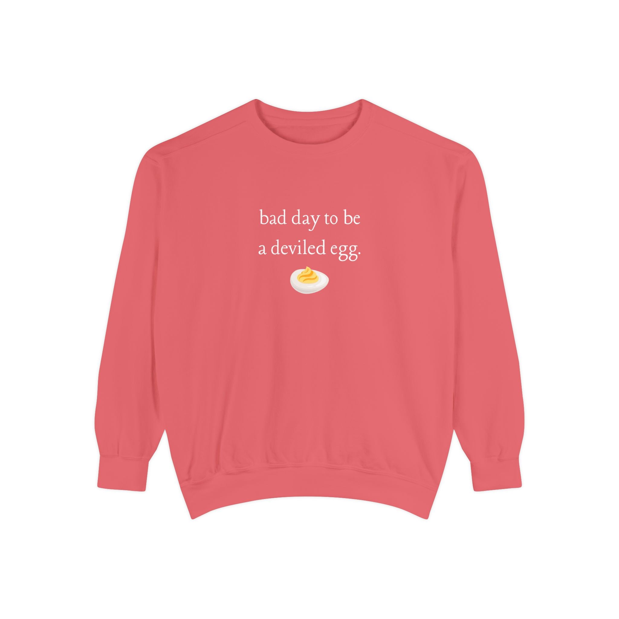 Bad Day To Be A Deviled Egg Graphic Sweatshirt — Cozy Crewneck