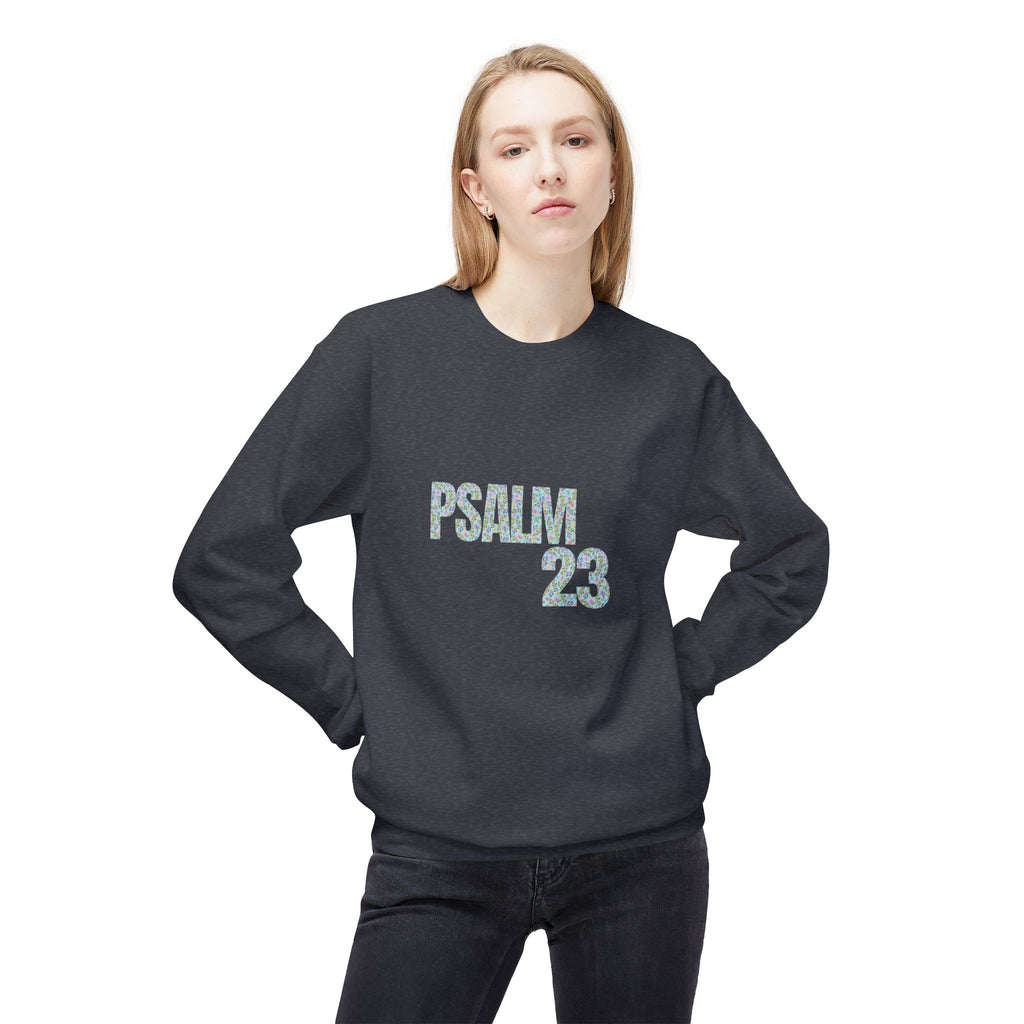 Psalm 23 Unisex Fleece Crewneck Sweatshirt