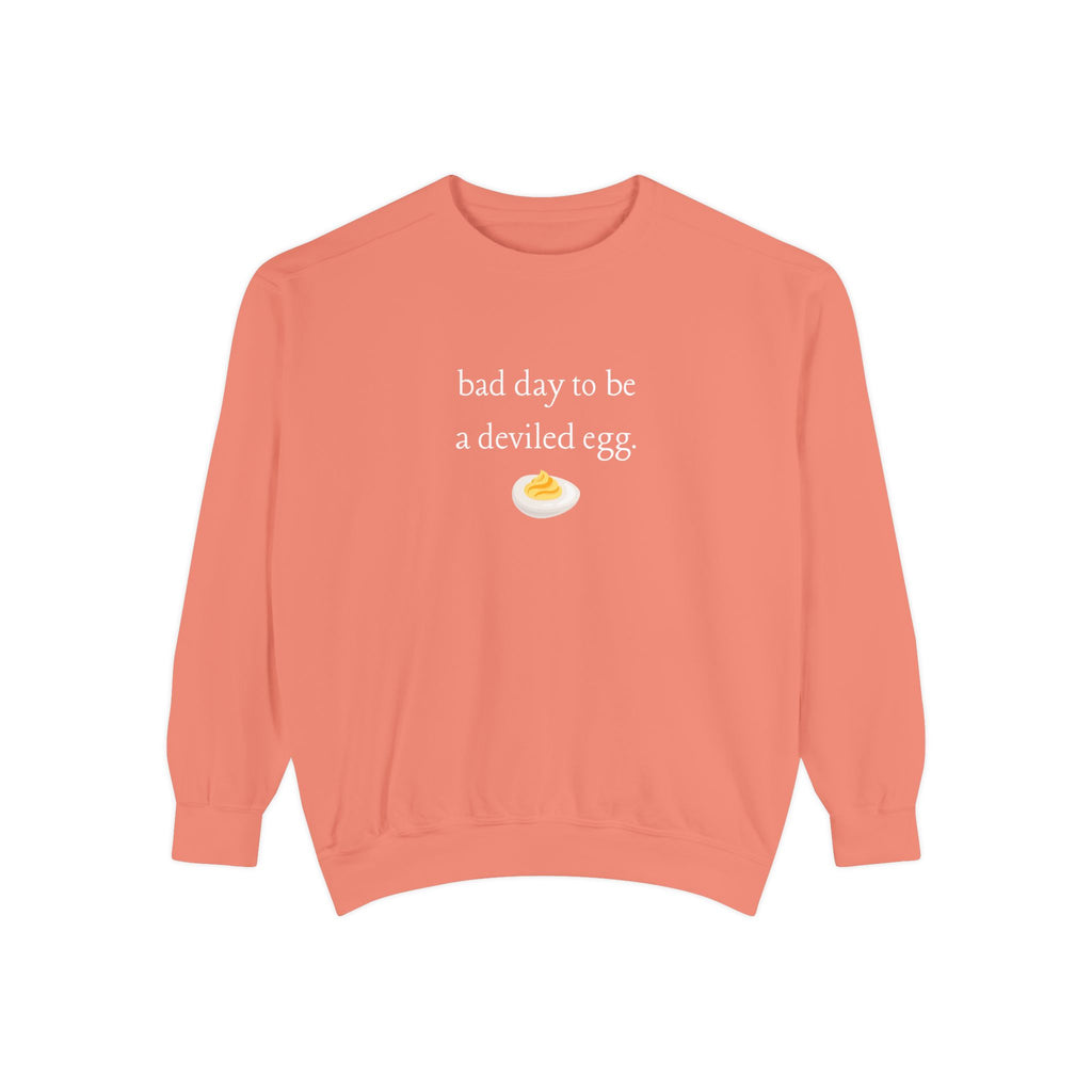 Bad Day To Be A Deviled Egg Graphic Sweatshirt — Cozy Crewneck