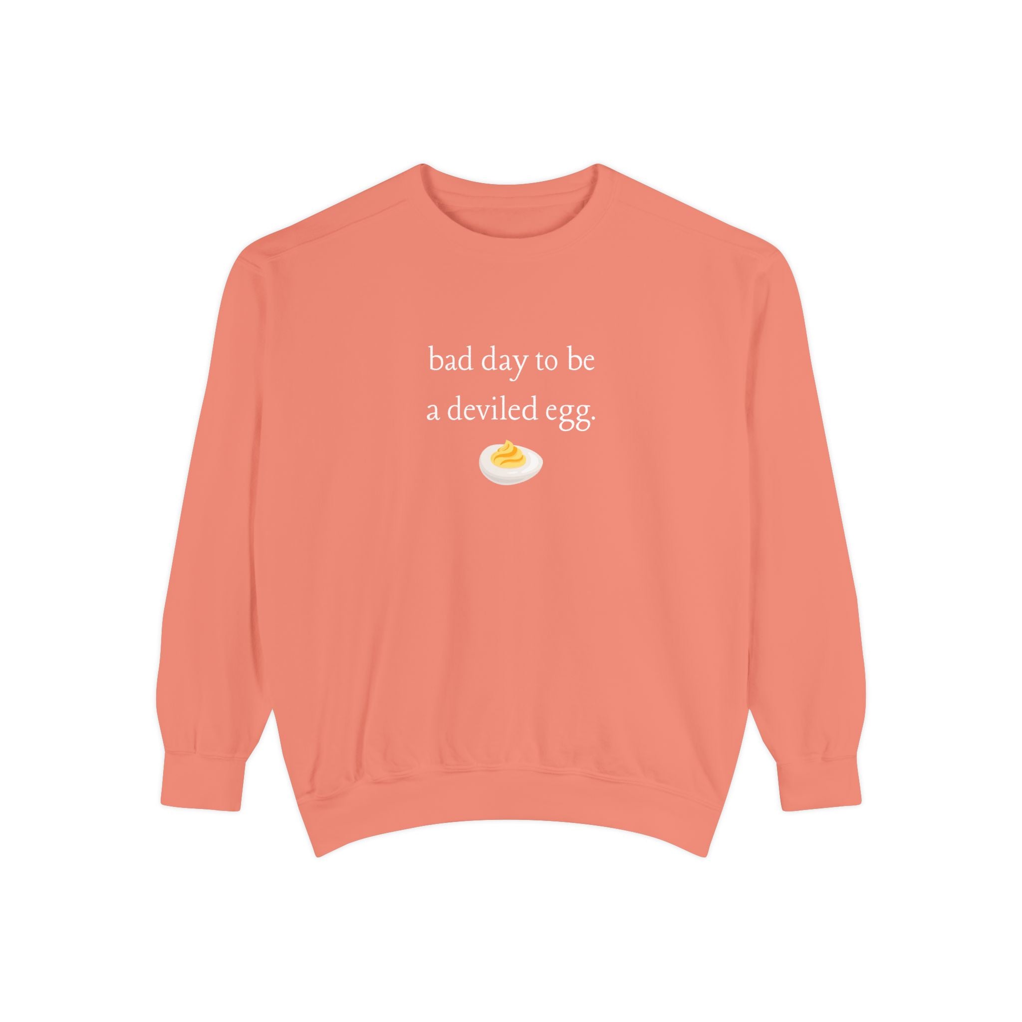 Bad Day To Be A Deviled Egg Graphic Sweatshirt — Cozy Crewneck