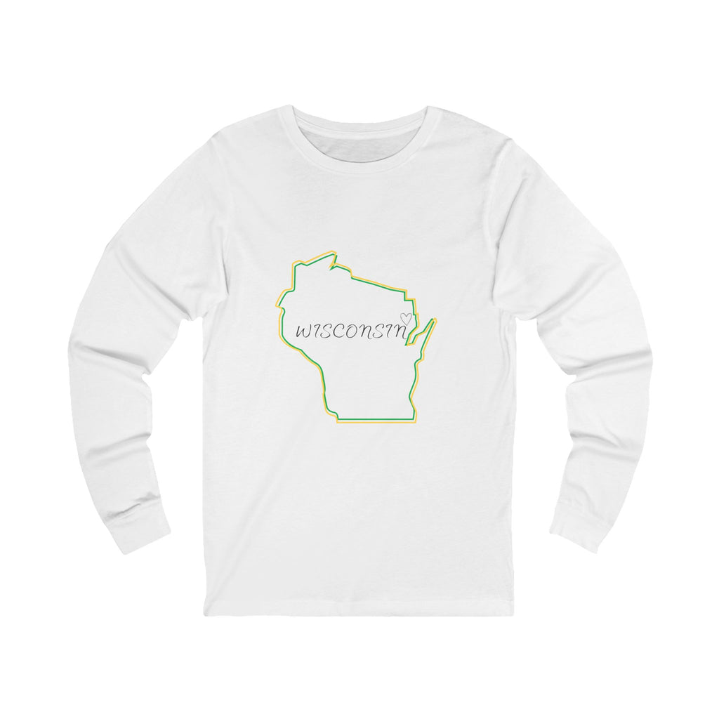 Green & Yellow Wisconsin Long Sleeve Jersey Fit