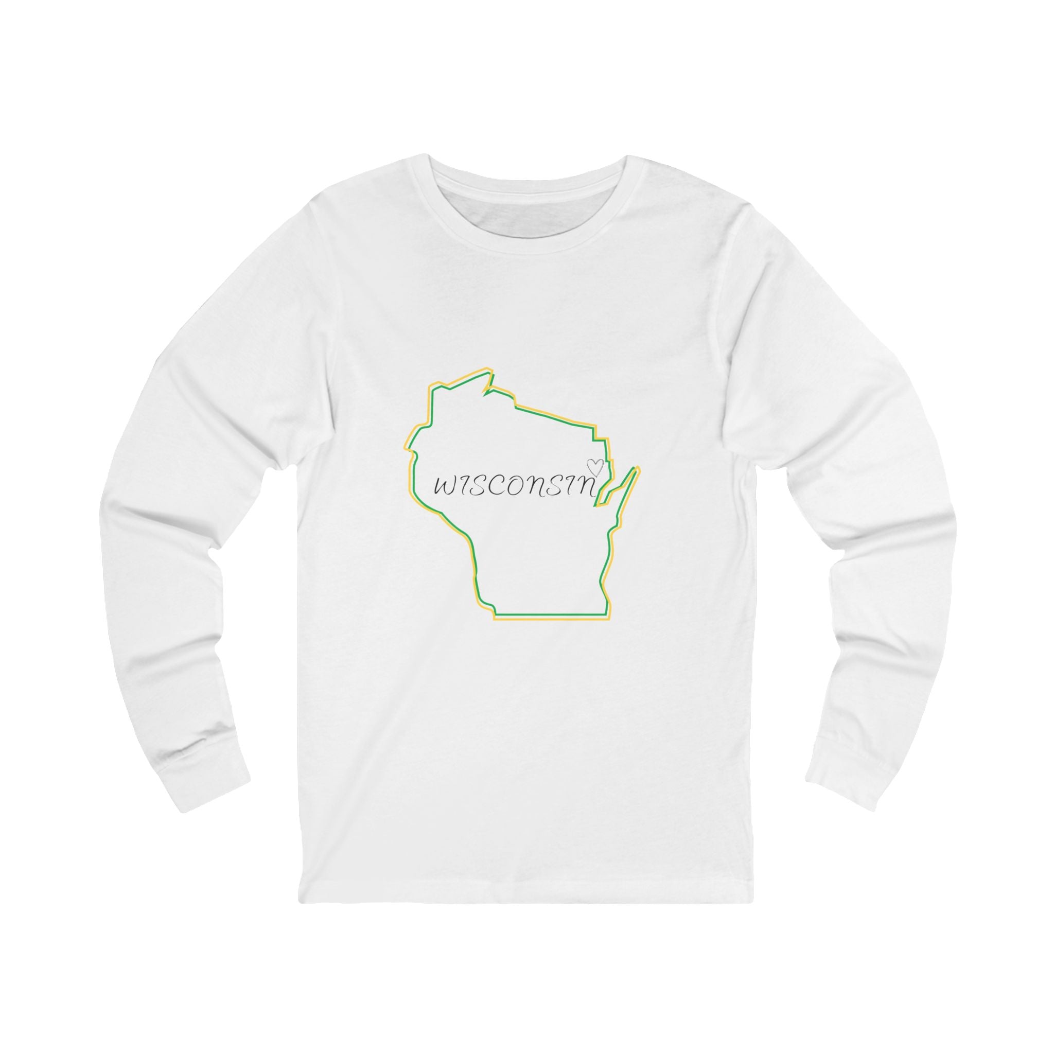 Green & Yellow Wisconsin Long Sleeve Jersey Fit