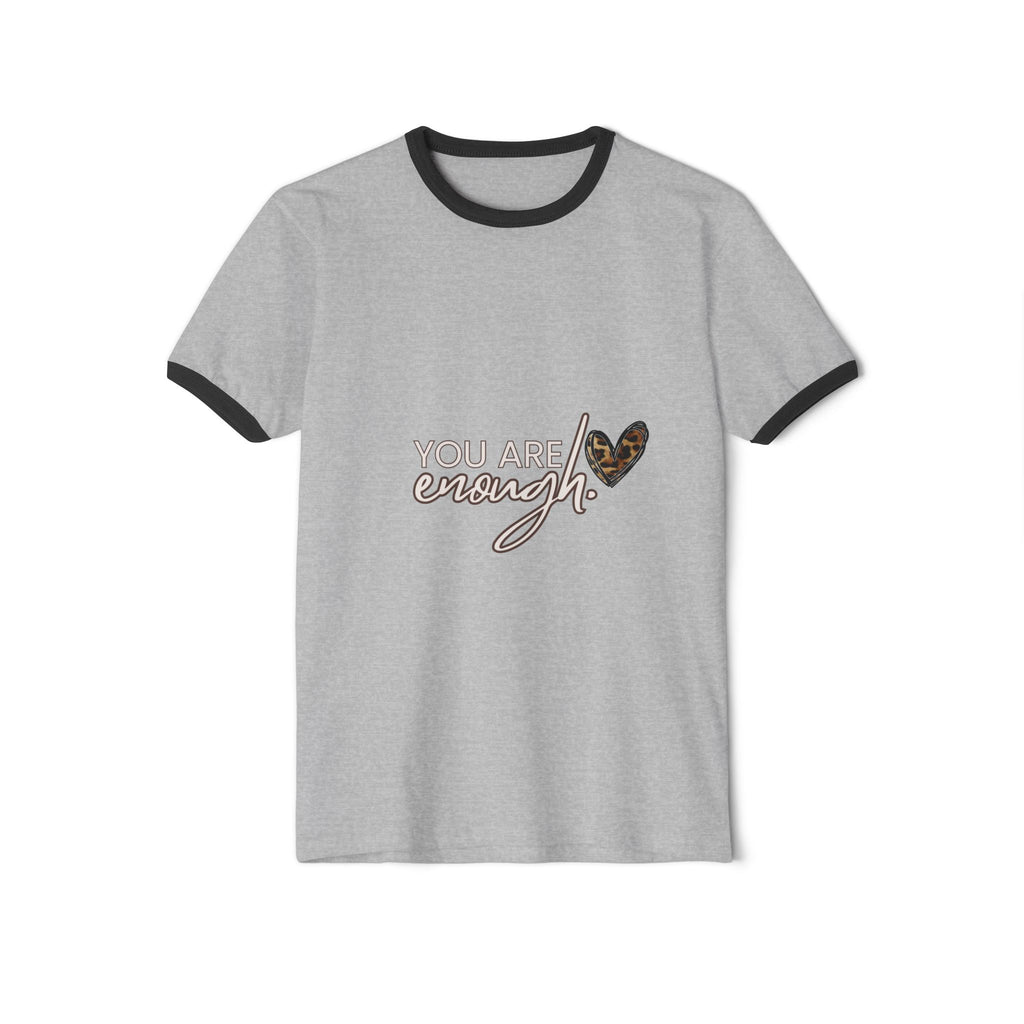 You Are Enough Cheetah Heart Ringer T