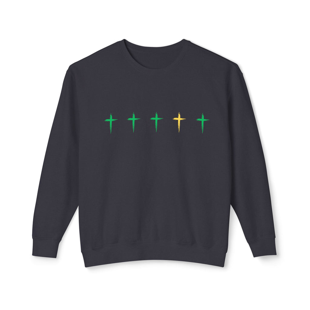 Green & Yellow Cross Lightweight Crewneck Sweatshirt - Perfect for Everyday Wear, Gift for Friends, Chic Layering, Ideal for Casual [...]