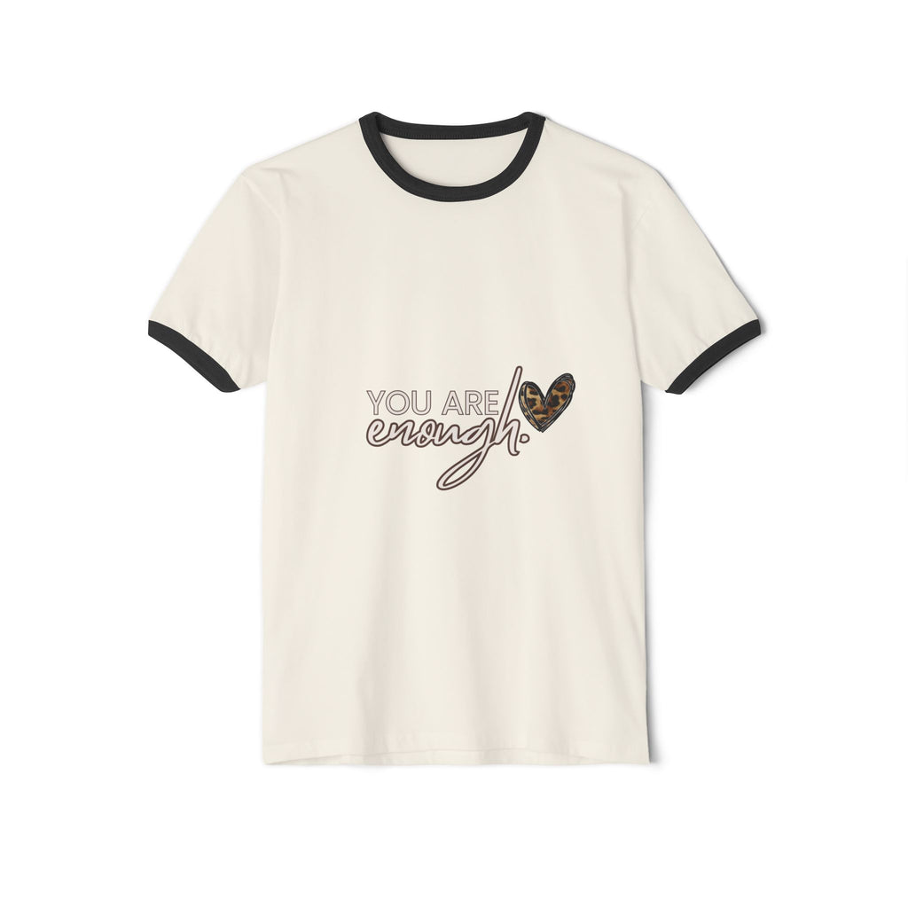 You Are Enough Cheetah Heart Ringer T