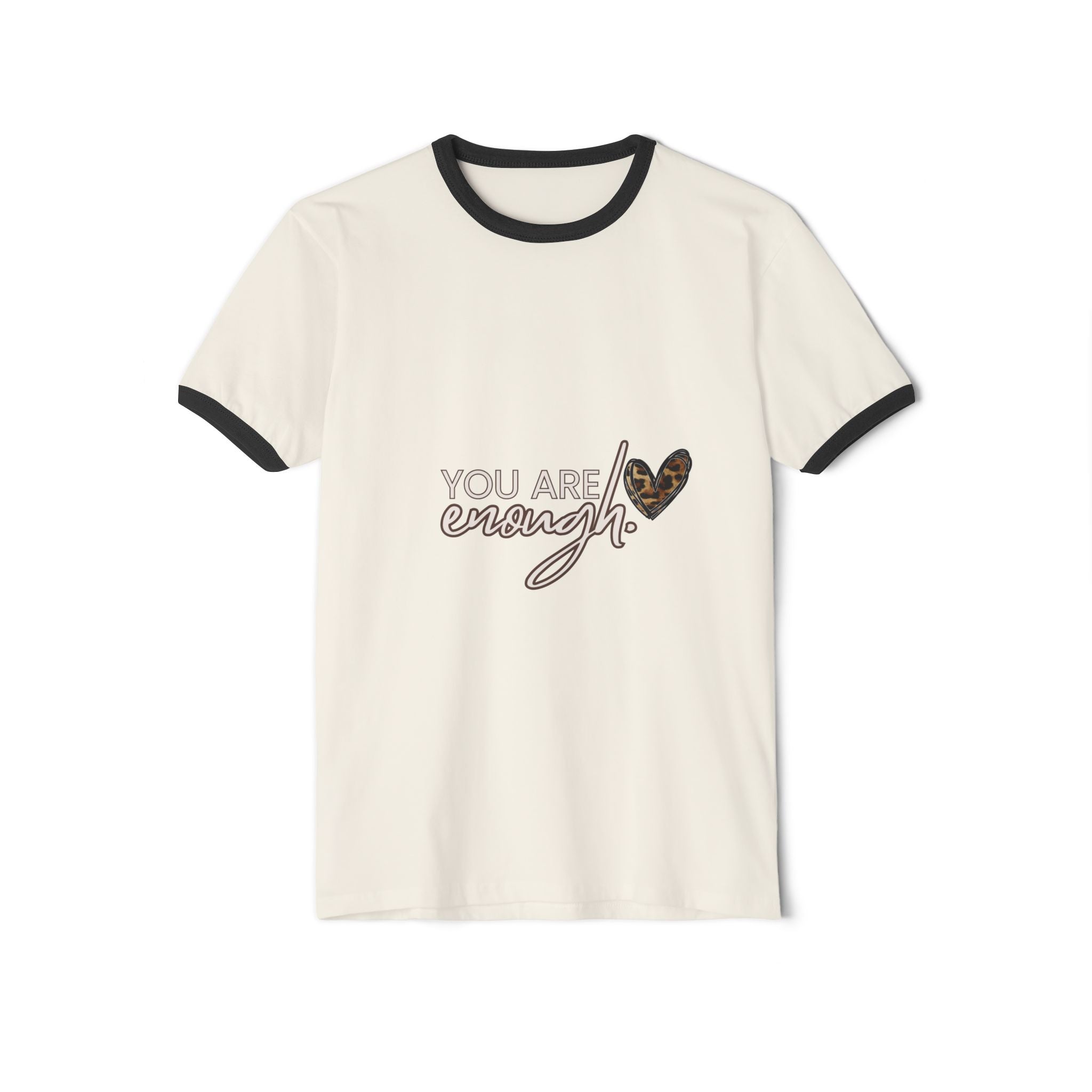 You Are Enough Cheetah Heart Ringer T