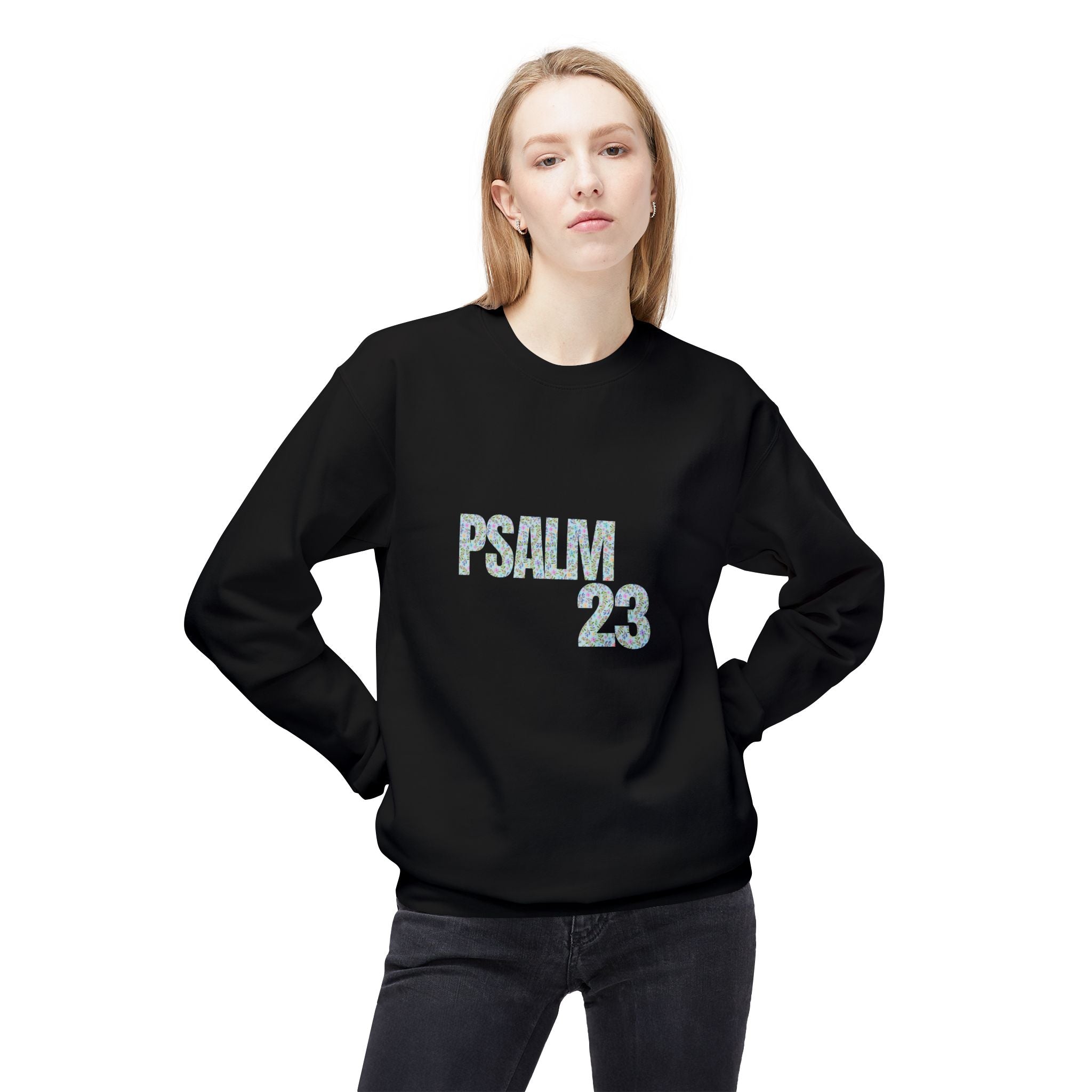 Psalm 23 Unisex Fleece Crewneck Sweatshirt