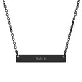Psalm 23 Horizontal Bar Necklace - Engraved Jewelry for Meaningful Moments