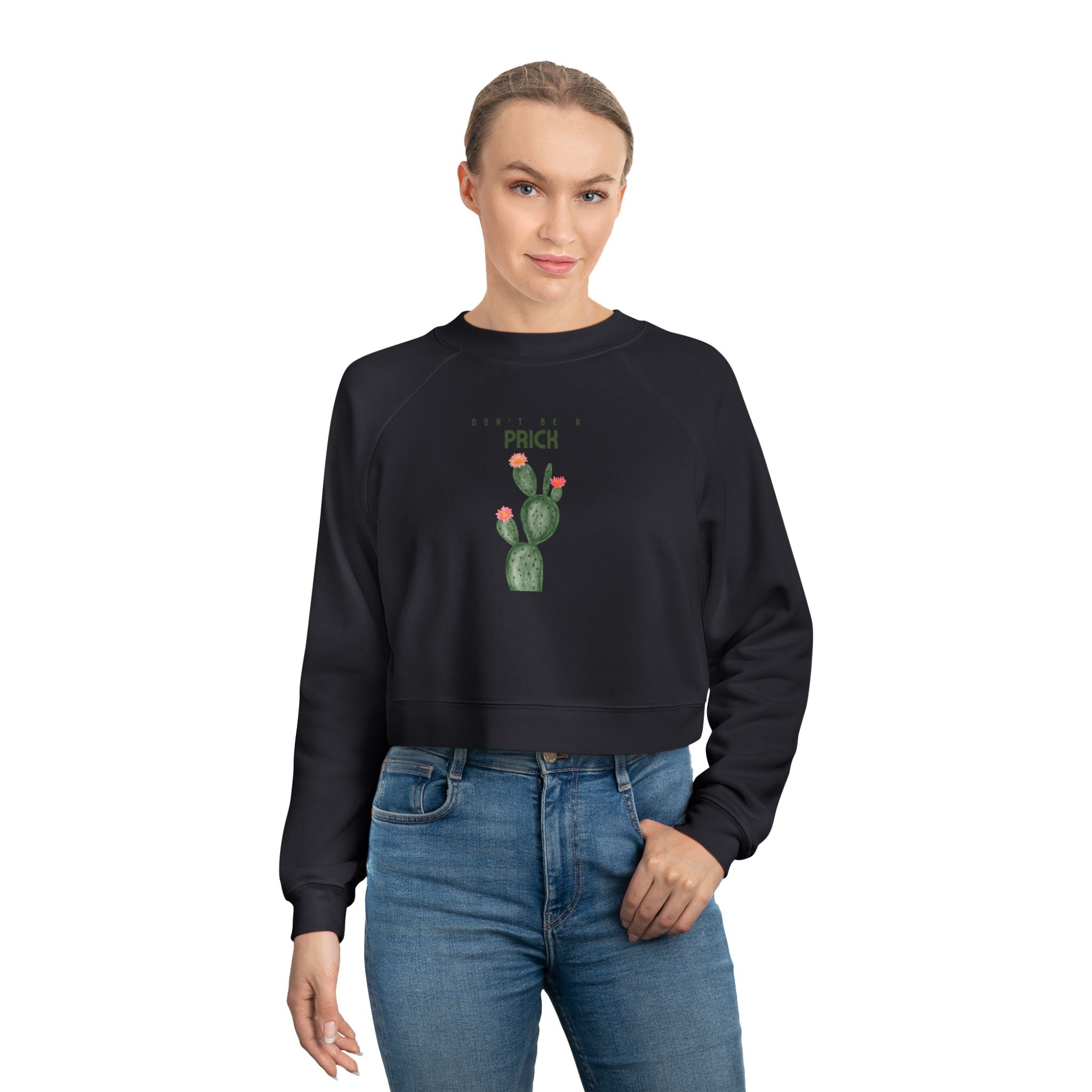 Don't Be A Prick Cropped Fleece Pullover