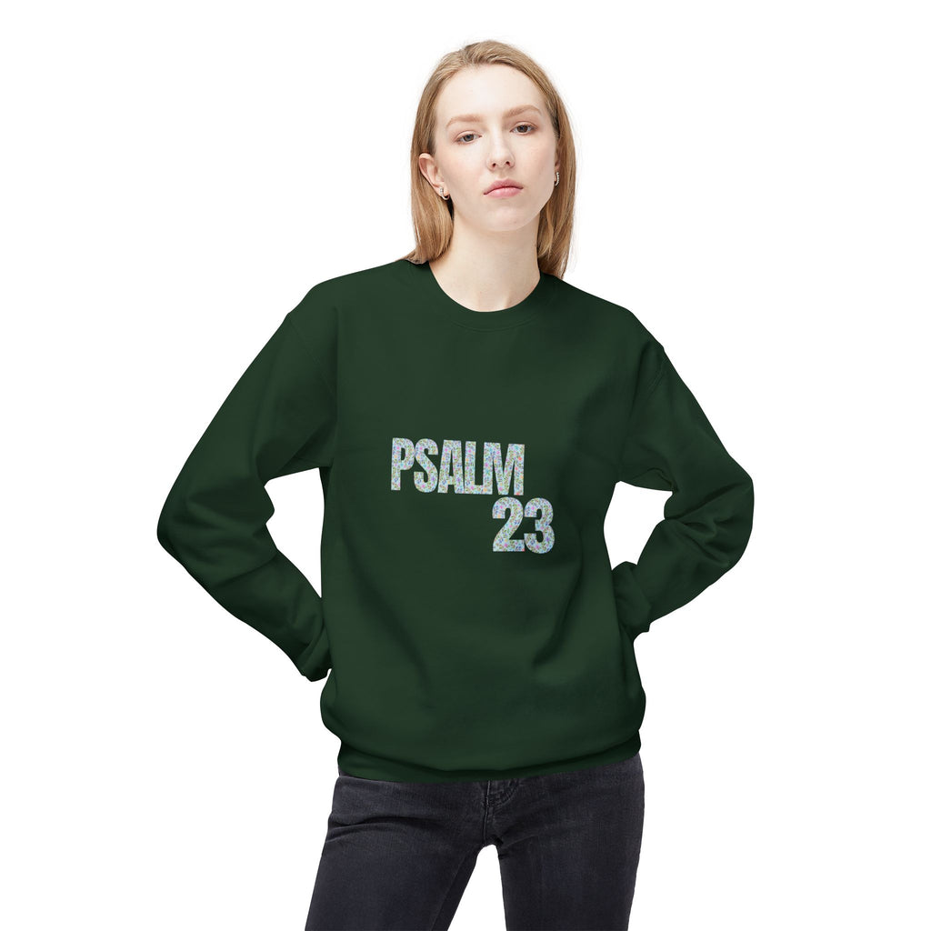 Psalm 23 Unisex Fleece Crewneck Sweatshirt