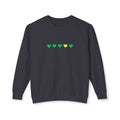 Green & Yellow Heartfelt Lightweight Crewneck Sweatshirt