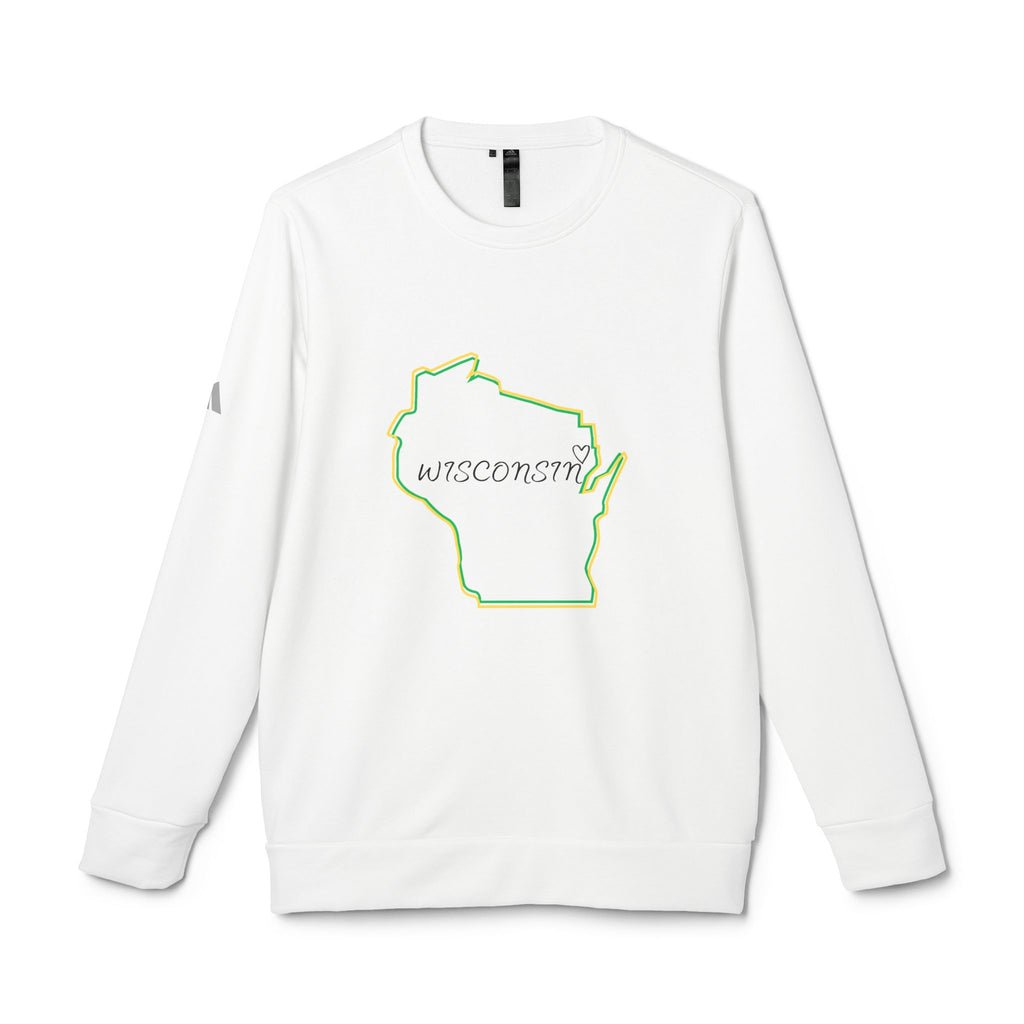 Wisconsin Fleece Sweatshirt, Cozy Crewneck Wisconsin Heart