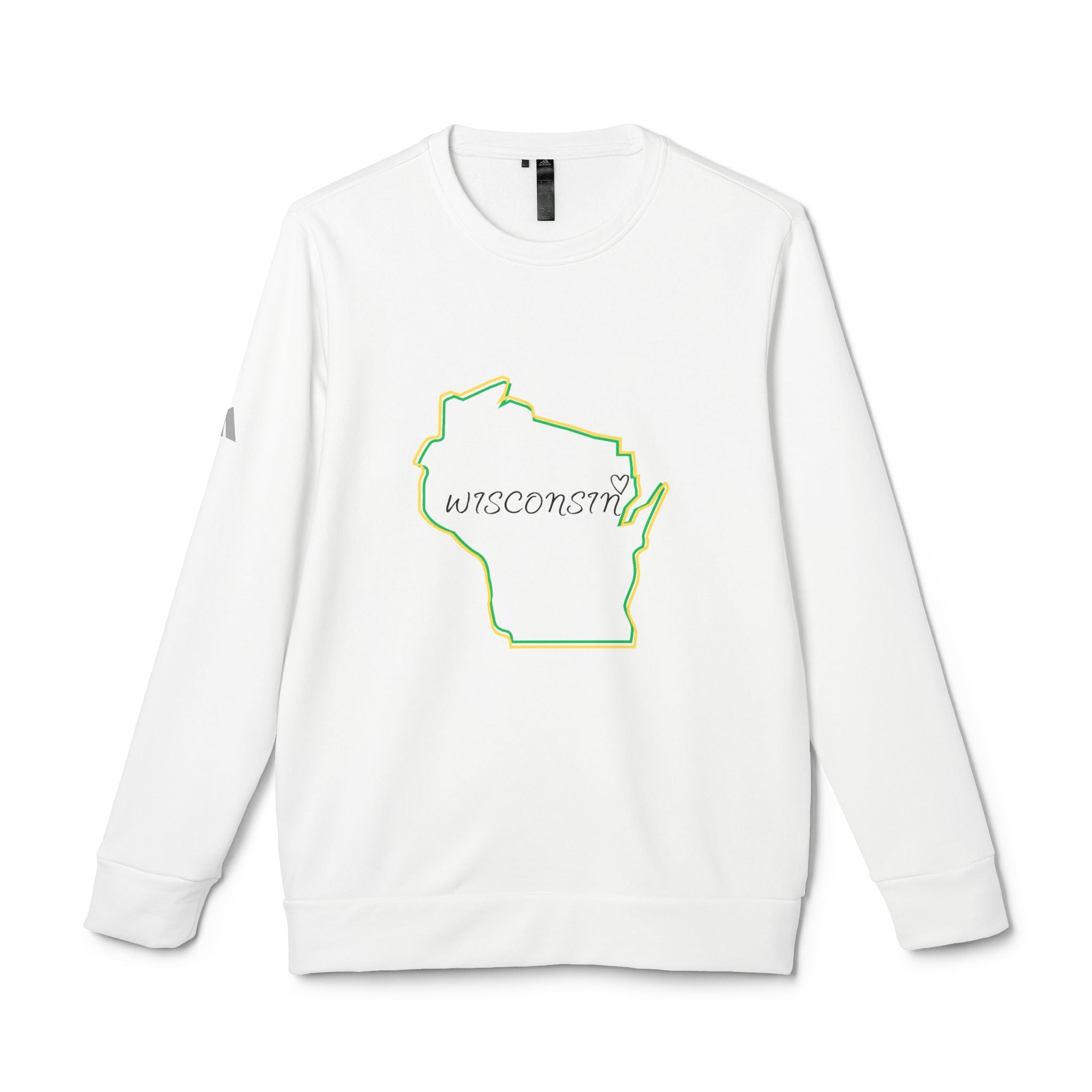 Wisconsin Fleece Sweatshirt, Cozy Crewneck Wisconsin Heart