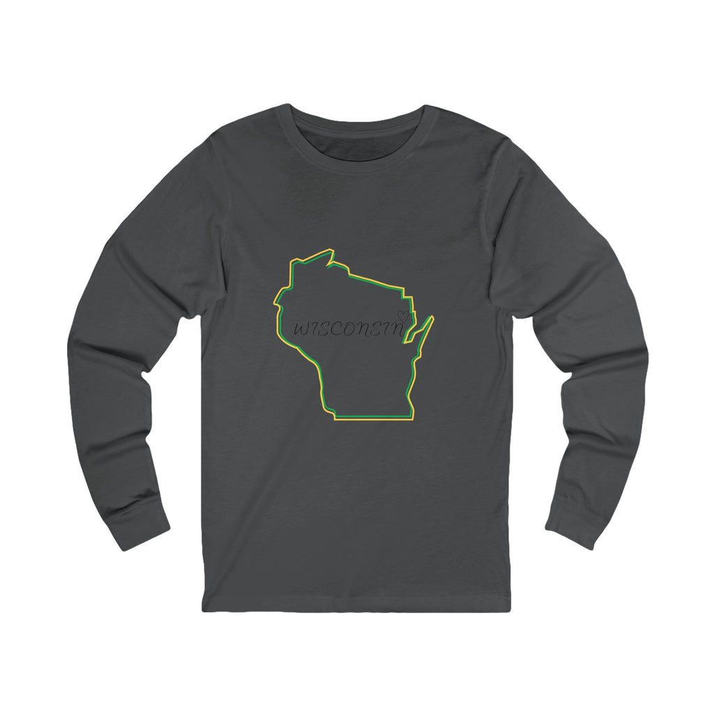 Green & Yellow Wisconsin Long Sleeve Jersey Fit