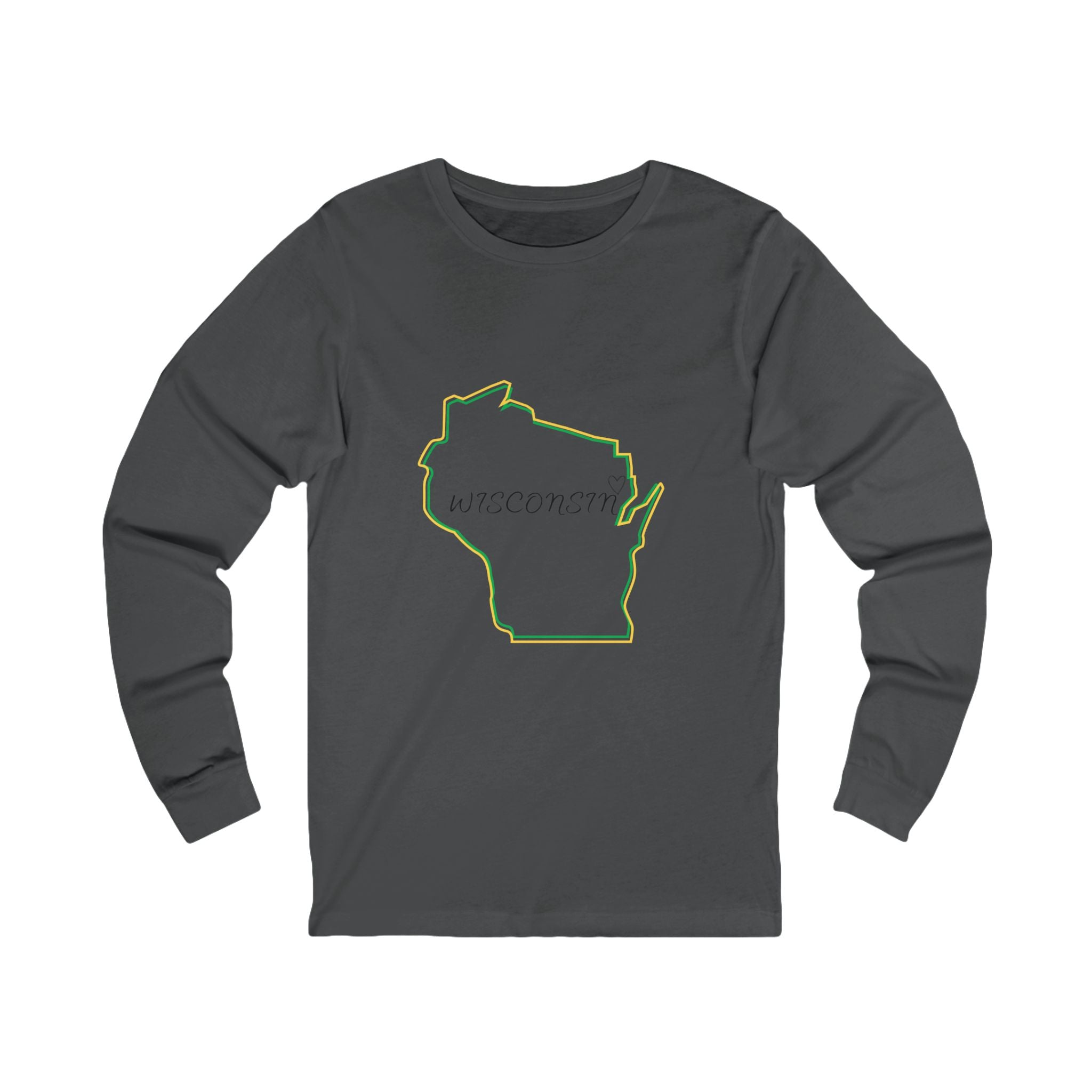 Green & Yellow Wisconsin Long Sleeve Jersey Fit