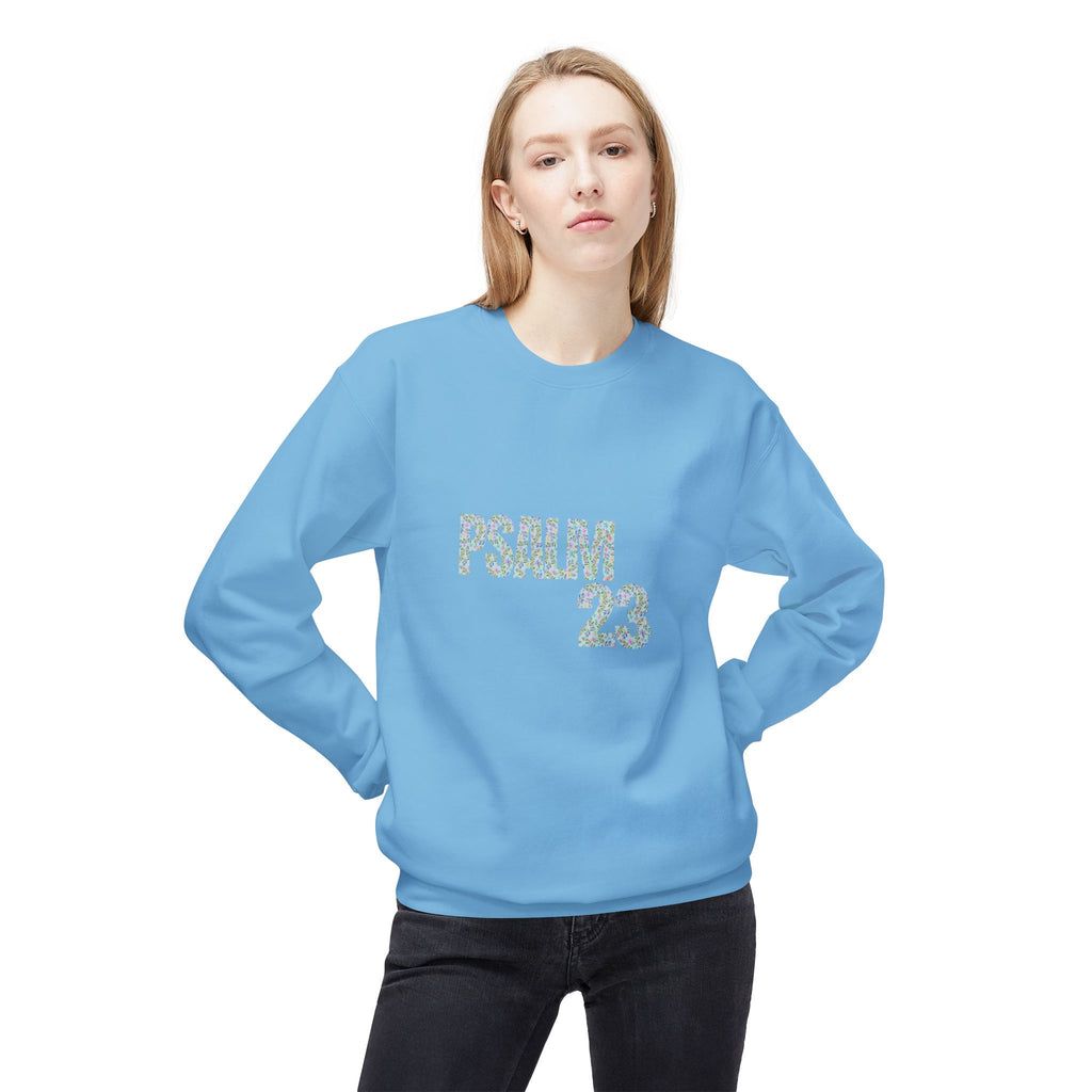 Psalm 23 Unisex Fleece Crewneck Sweatshirt