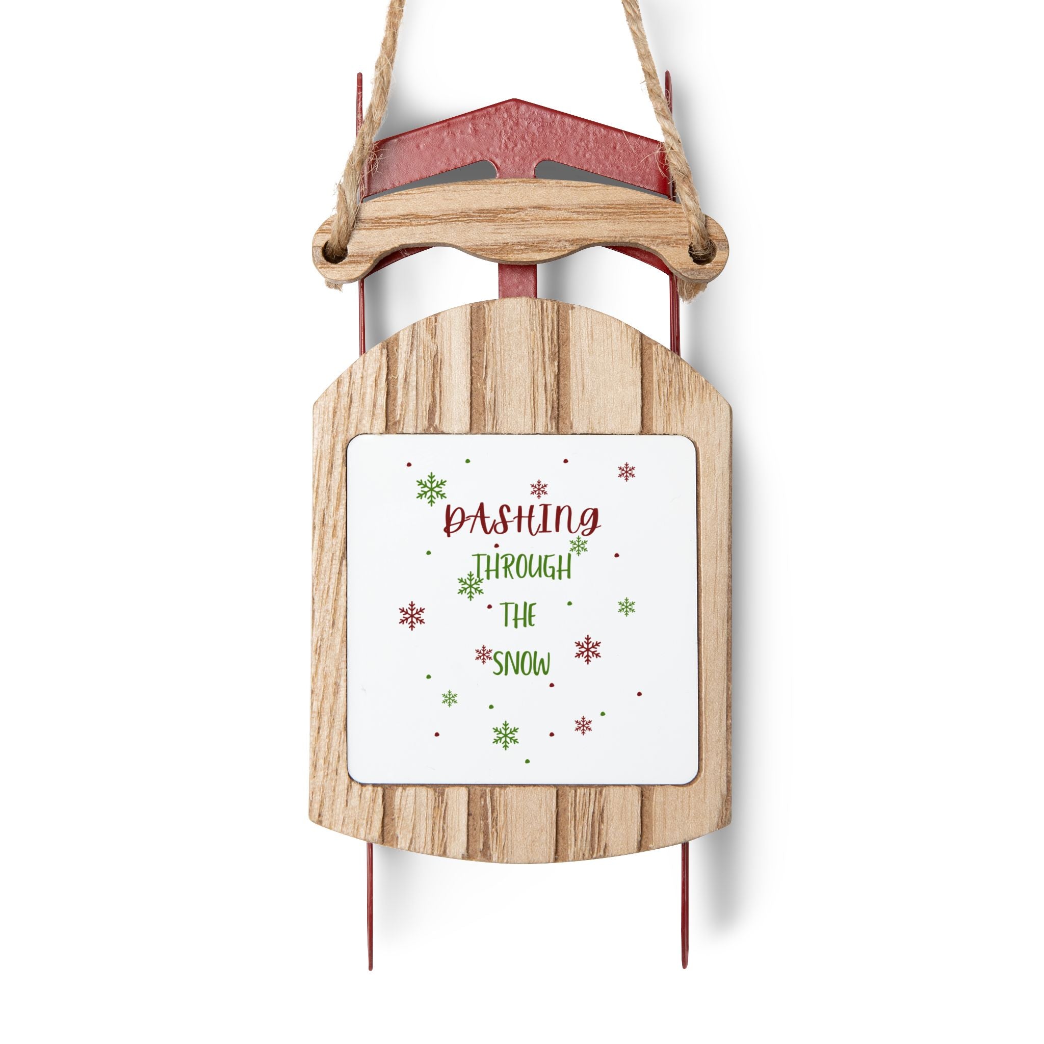 Dashing Through The Snow Sled Ornaments