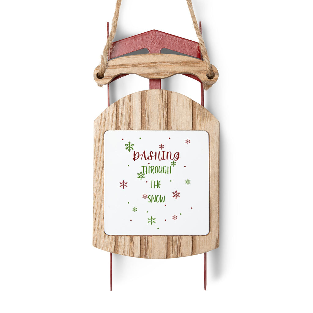 Dashing Through The Snow Sled Ornaments