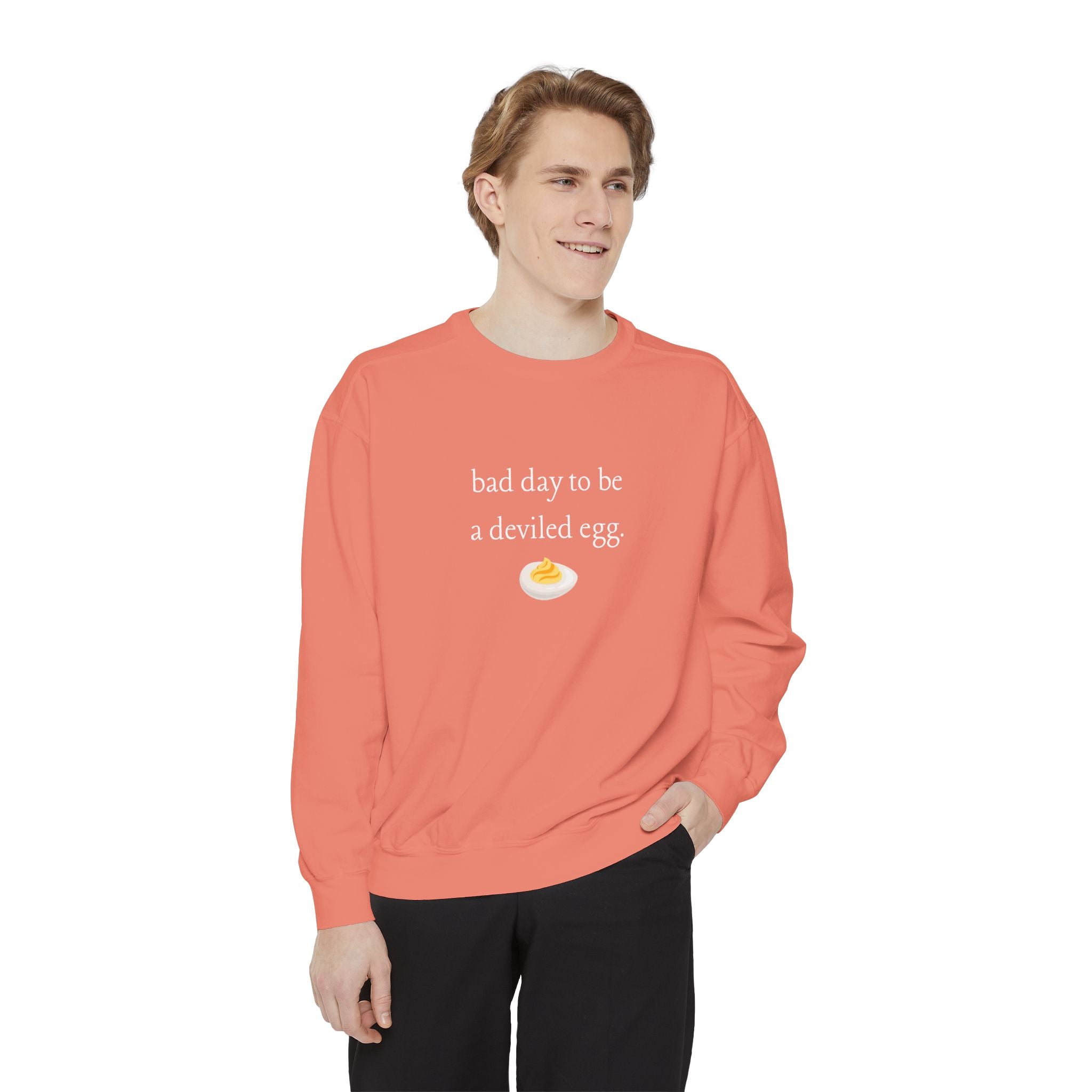 Bad Day To Be A Deviled Egg Graphic Sweatshirt — Cozy Crewneck
