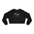 'Tis the Season Cropped Holiday Fleece Pullover with Festive Ornaments