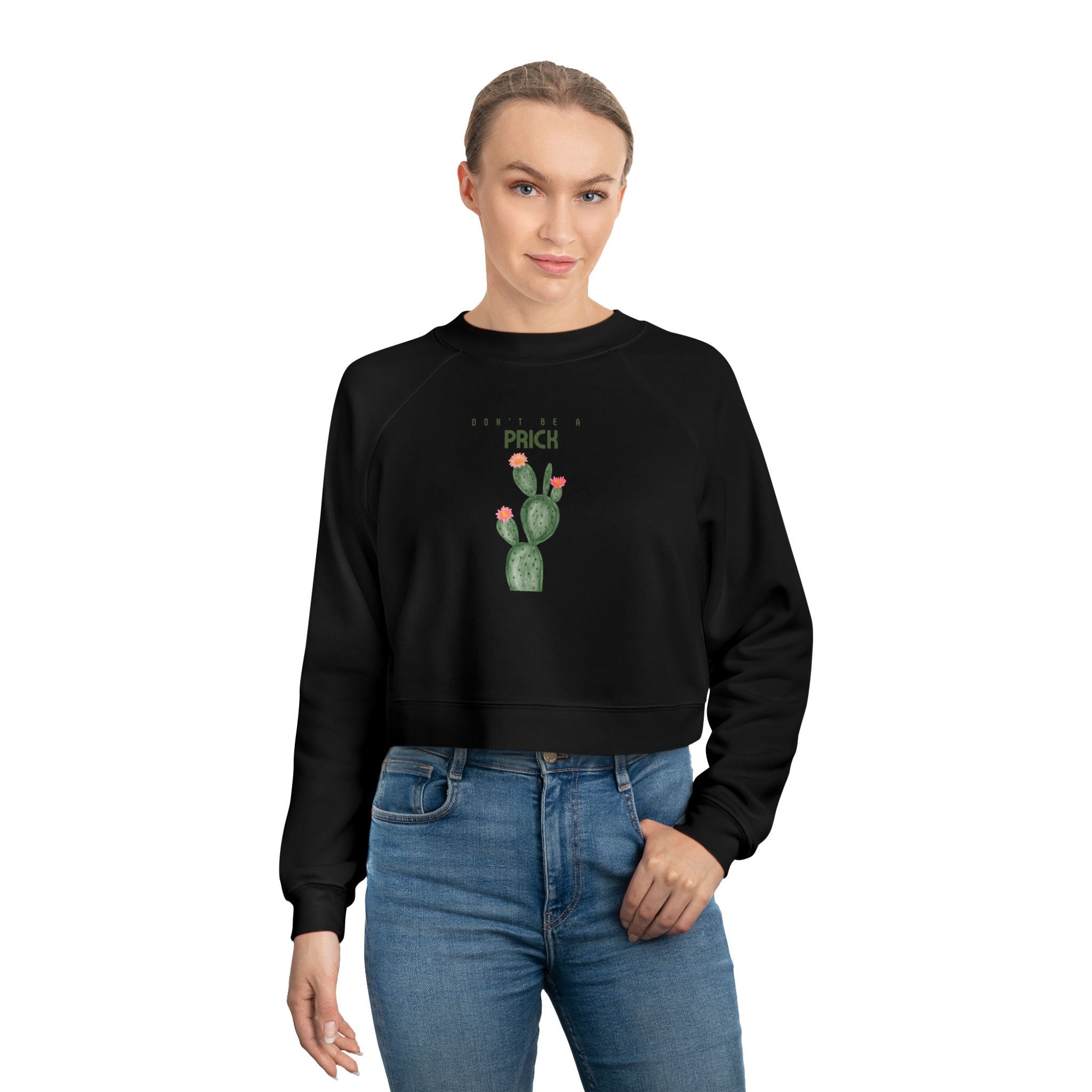 Don't Be A Prick Cropped Fleece Pullover