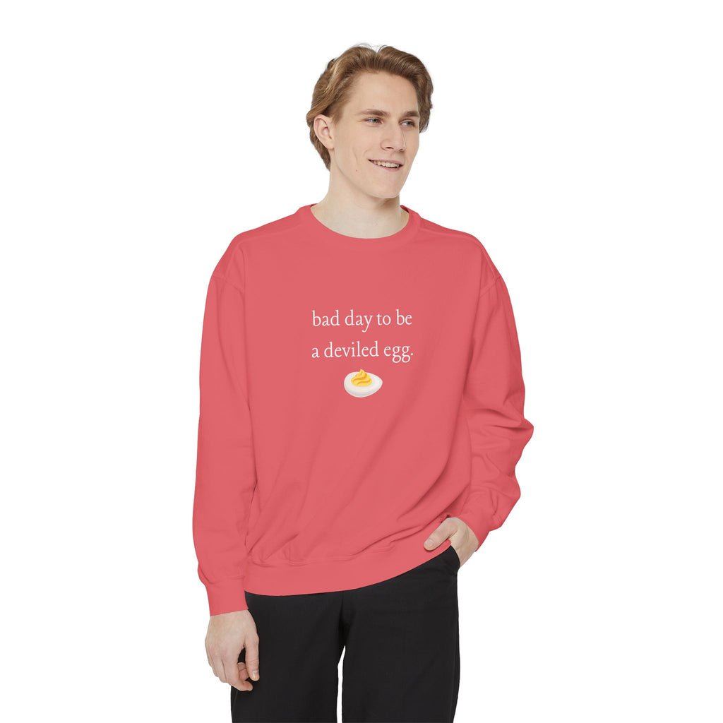 Bad Day To Be A Deviled Egg Graphic Sweatshirt — Cozy Crewneck