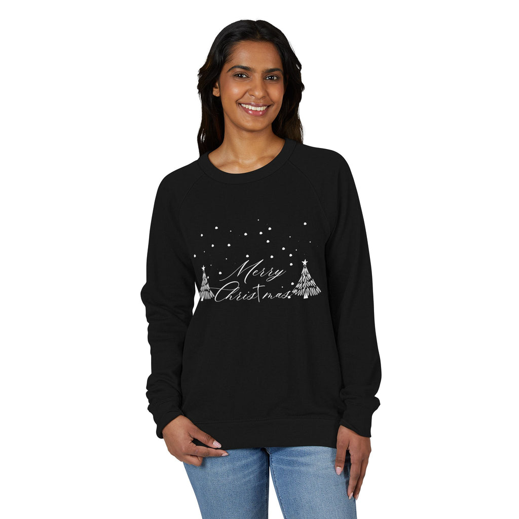 Merry Christmas Snowy Trees French Terry Crewneck Sweatshirt