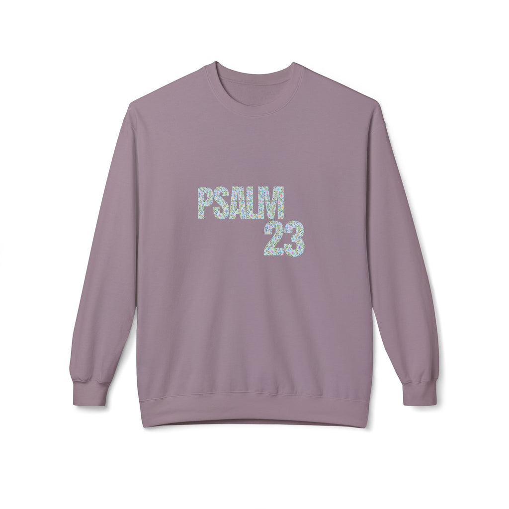 Psalm 23 Unisex Fleece Crewneck Sweatshirt