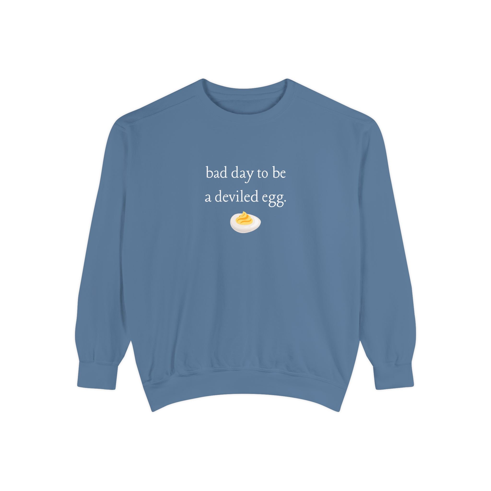 Bad Day To Be A Deviled Egg Graphic Sweatshirt — Cozy Crewneck