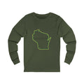 Green & Yellow Wisconsin Long Sleeve Jersey Fit