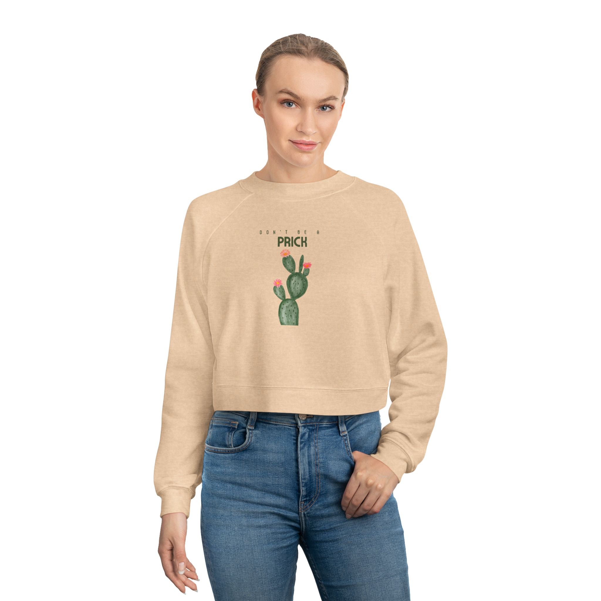 Don't Be A Prick Cropped Fleece Pullover
