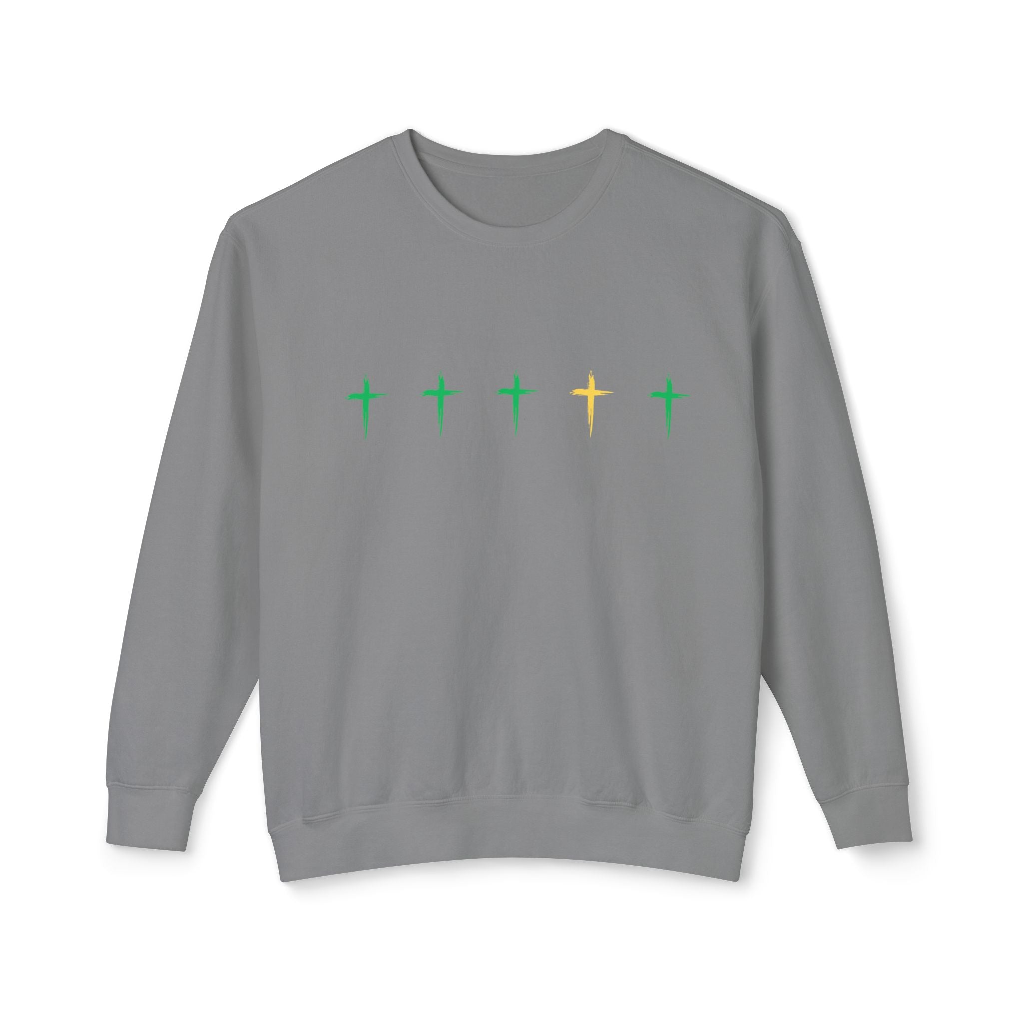 Green & Yellow Cross Lightweight Crewneck Sweatshirt - Perfect for Everyday Wear, Gift for Friends, Chic Layering, Ideal for Casual [...]