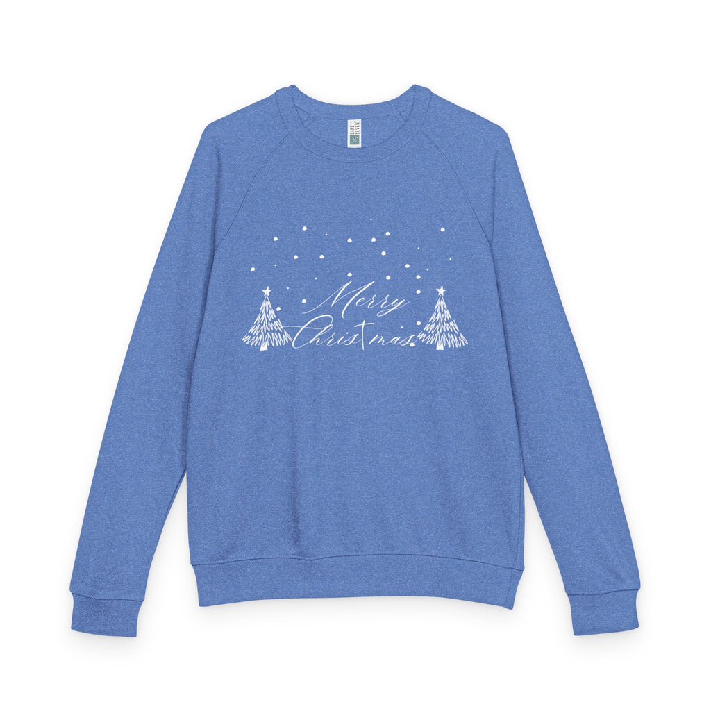 Merry Christmas Snowy Trees French Terry Crewneck Sweatshirt