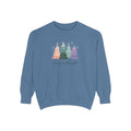 Merry & Bright Colorful Trees Unisex Garment-Dyed Sweatshirt