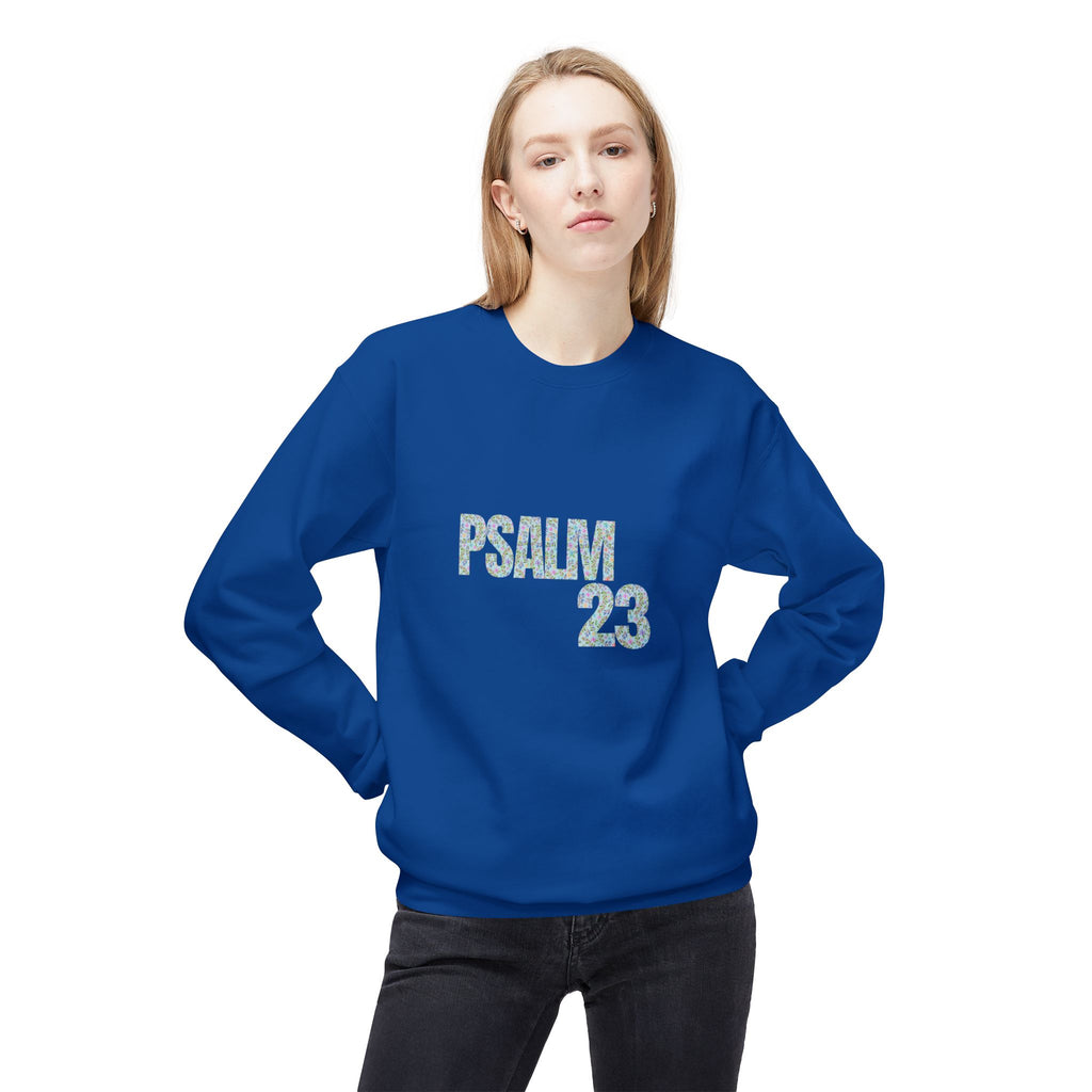 Psalm 23 Unisex Fleece Crewneck Sweatshirt