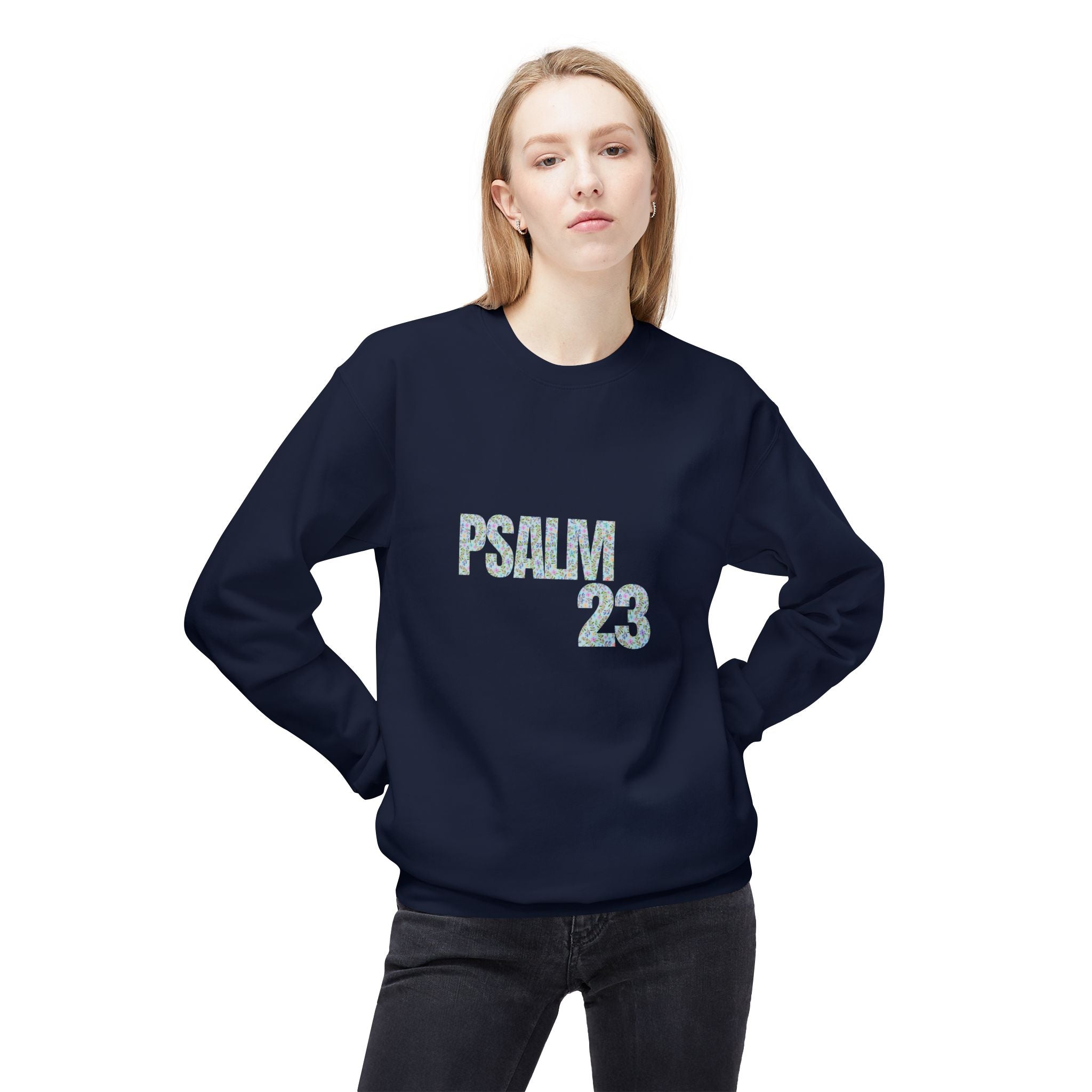 Psalm 23 Unisex Fleece Crewneck Sweatshirt