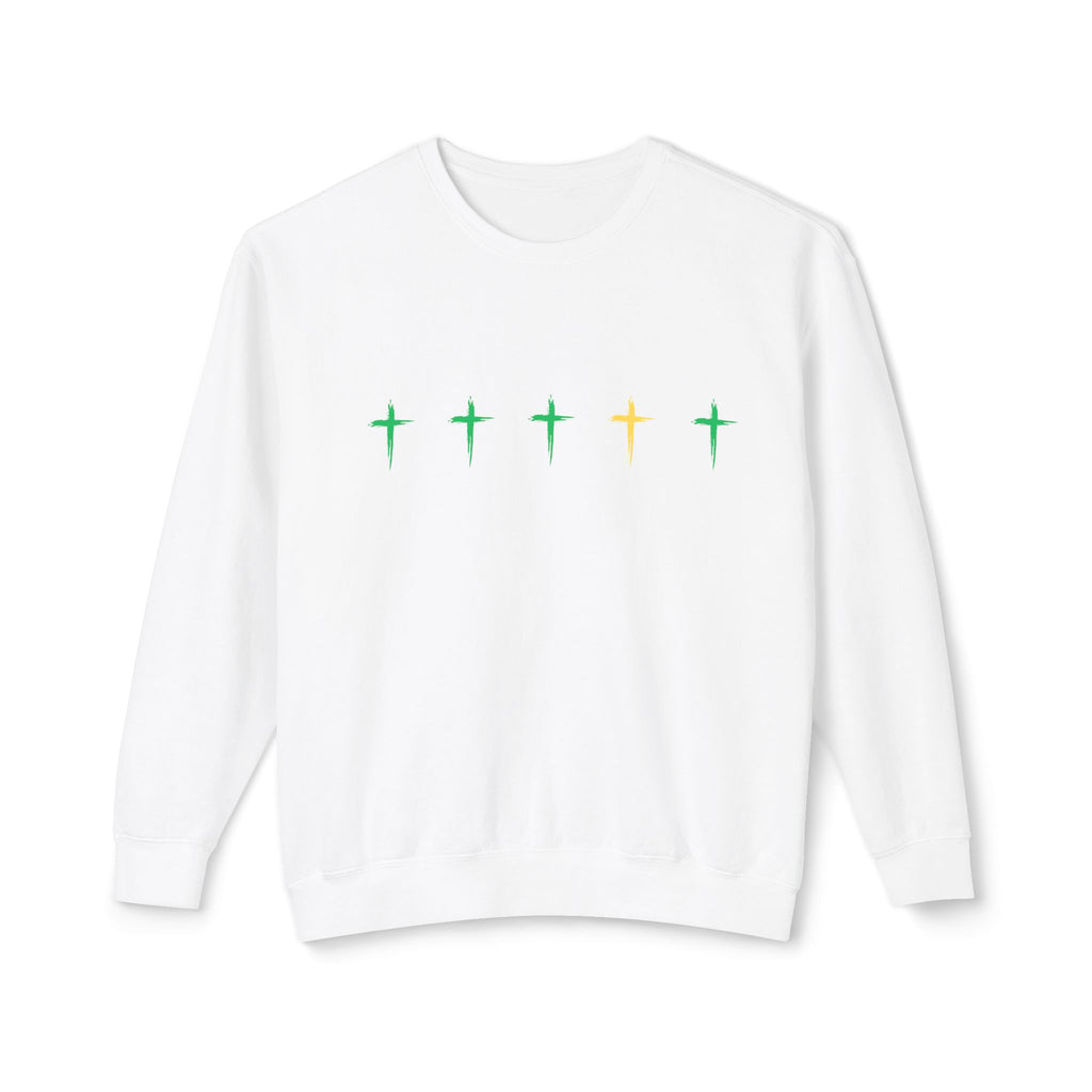 Green & Yellow Cross Lightweight Crewneck Sweatshirt - Perfect for Everyday Wear, Gift for Friends, Chic Layering, Ideal for Casual [...]