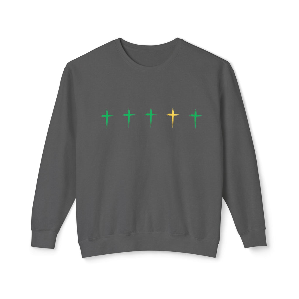 Green & Yellow Cross Lightweight Crewneck Sweatshirt - Perfect for Everyday Wear, Gift for Friends, Chic Layering, Ideal for Casual [...]