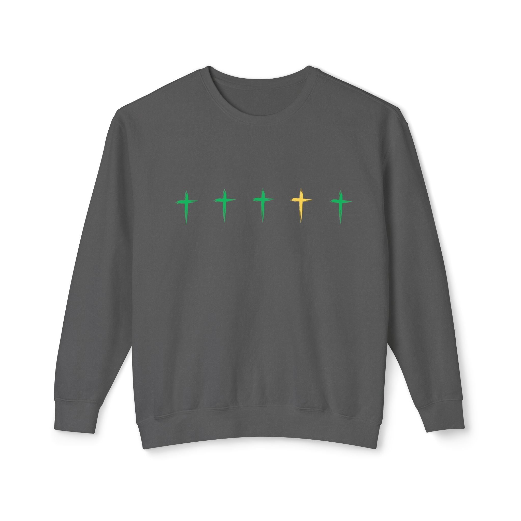 Green & Yellow Cross Lightweight Crewneck Sweatshirt - Perfect for Everyday Wear, Gift for Friends, Chic Layering, Ideal for Casual [...]