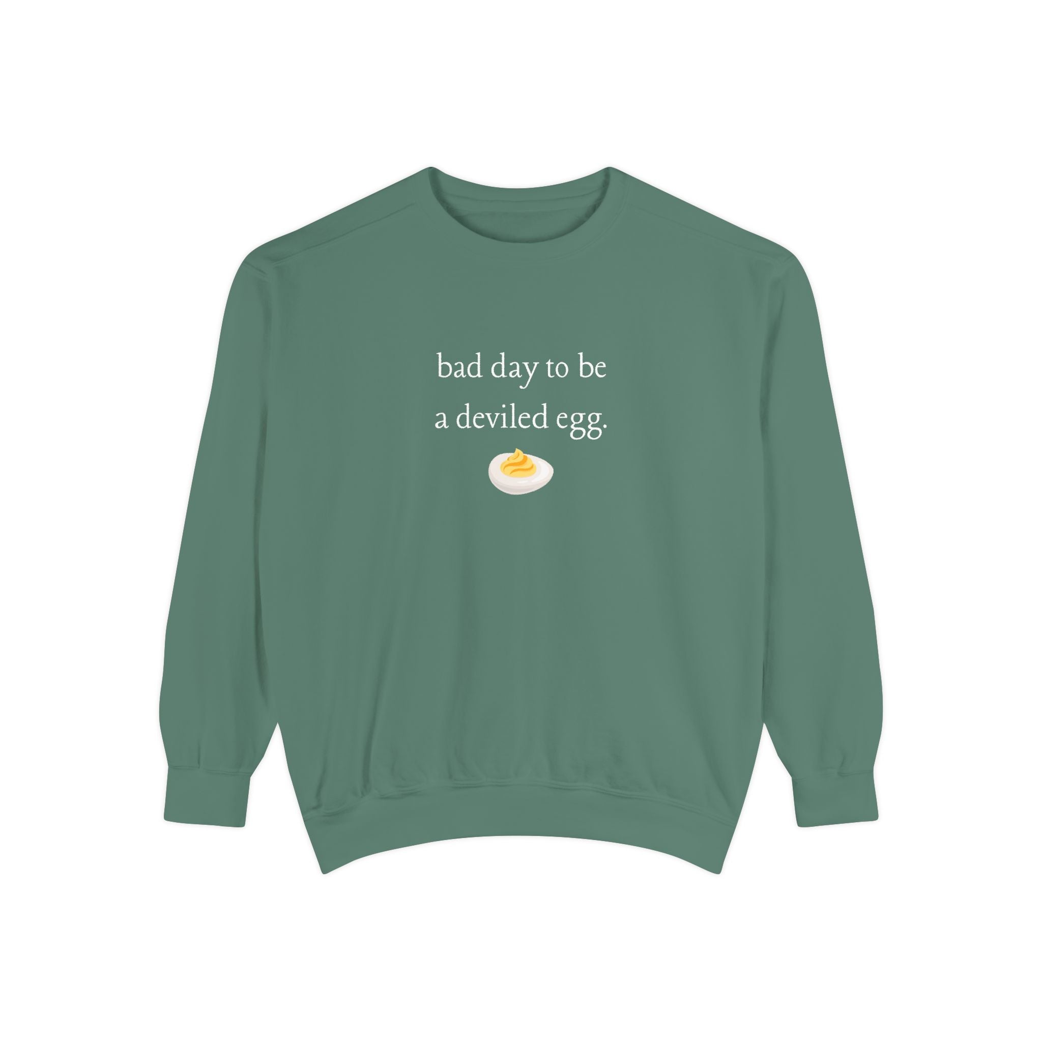 Bad Day To Be A Deviled Egg Graphic Sweatshirt — Cozy Crewneck
