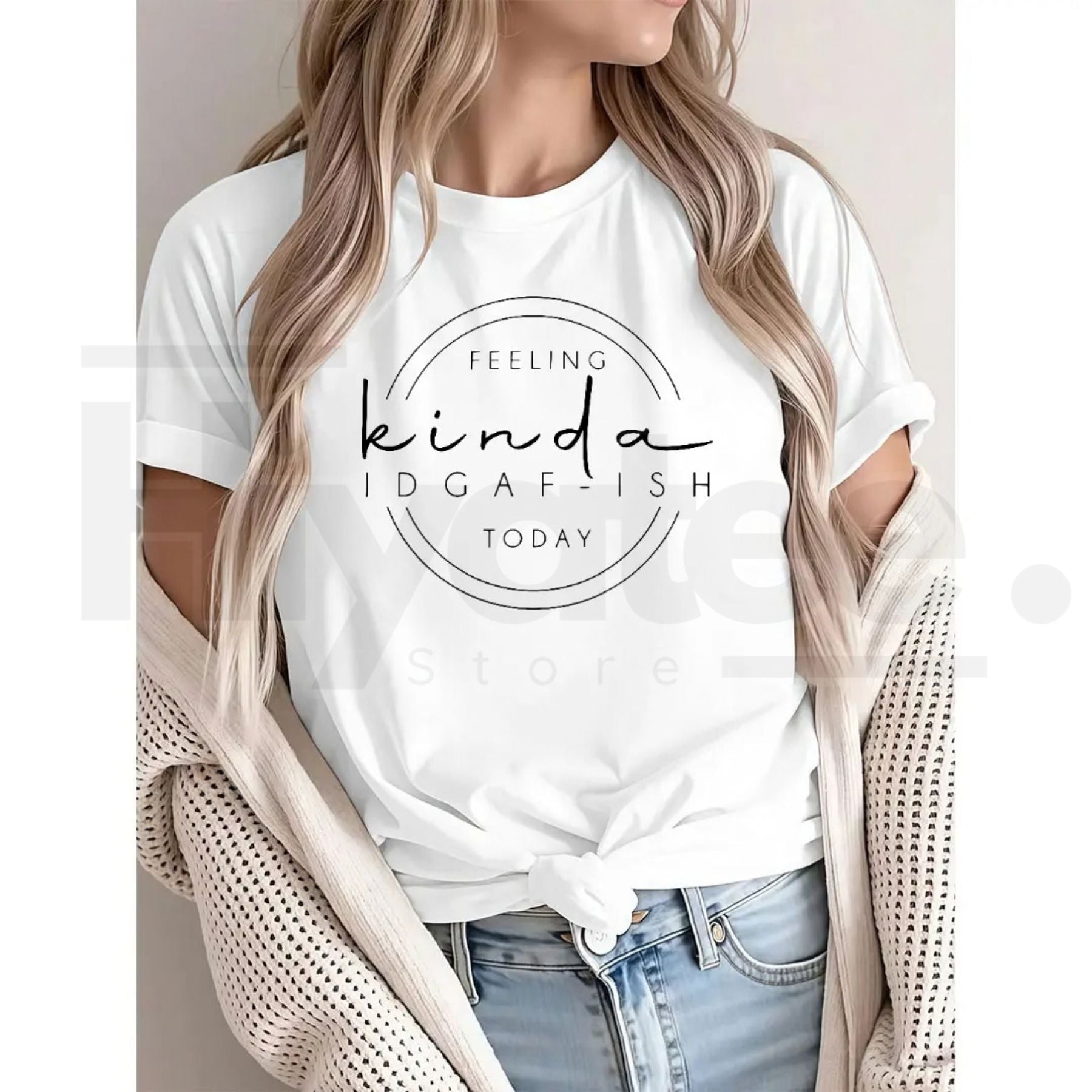 "Feeling Kinda IDGAF-ish Today" T-Shirt – Funny Sarcastic Quote Graphic Tee